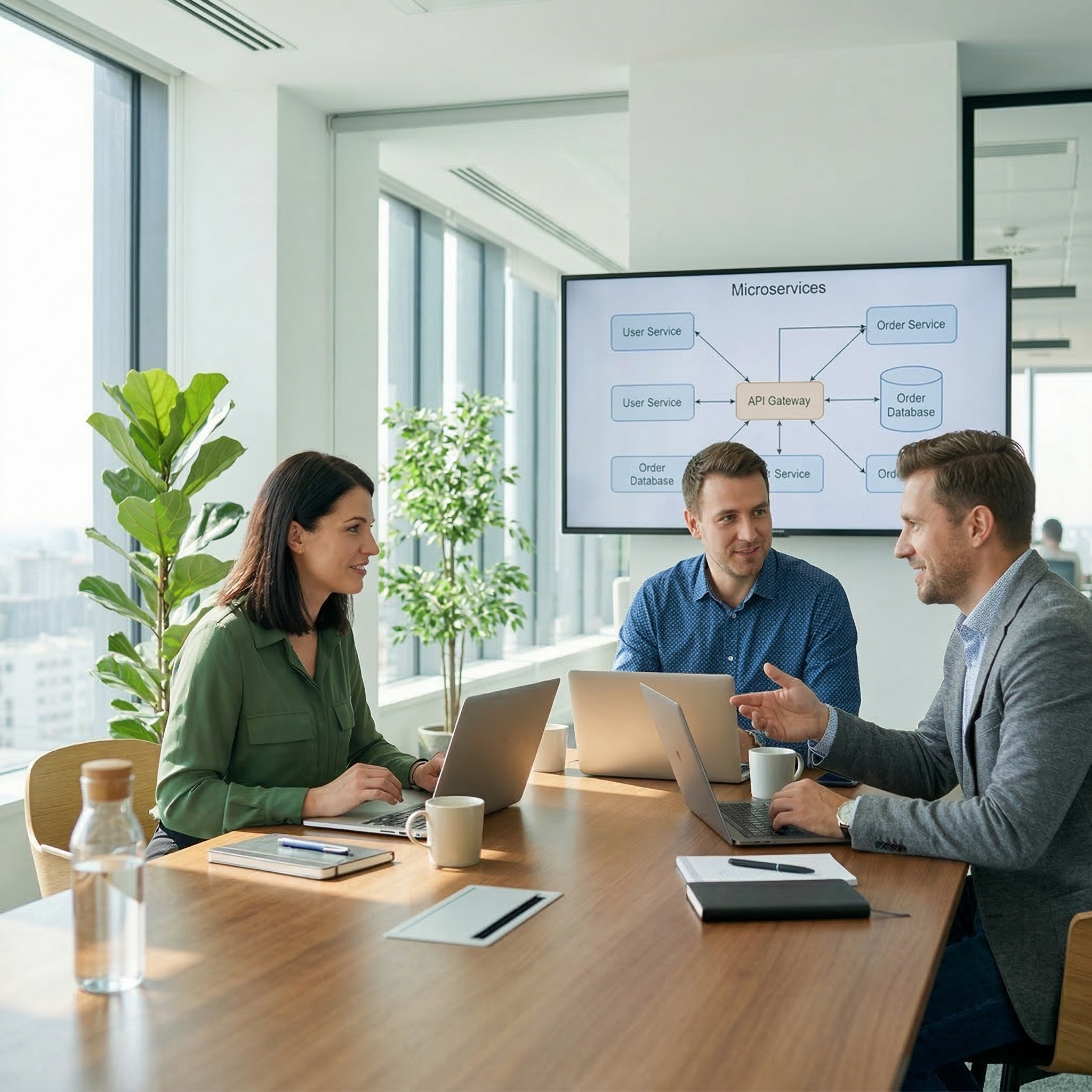 Illustration of a computer with cogs and gears